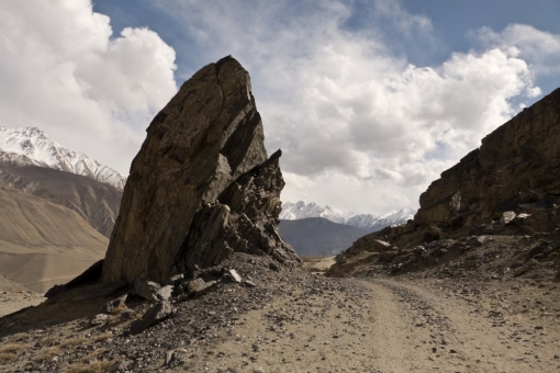 mountain road along the Afghan border, Tajikistan